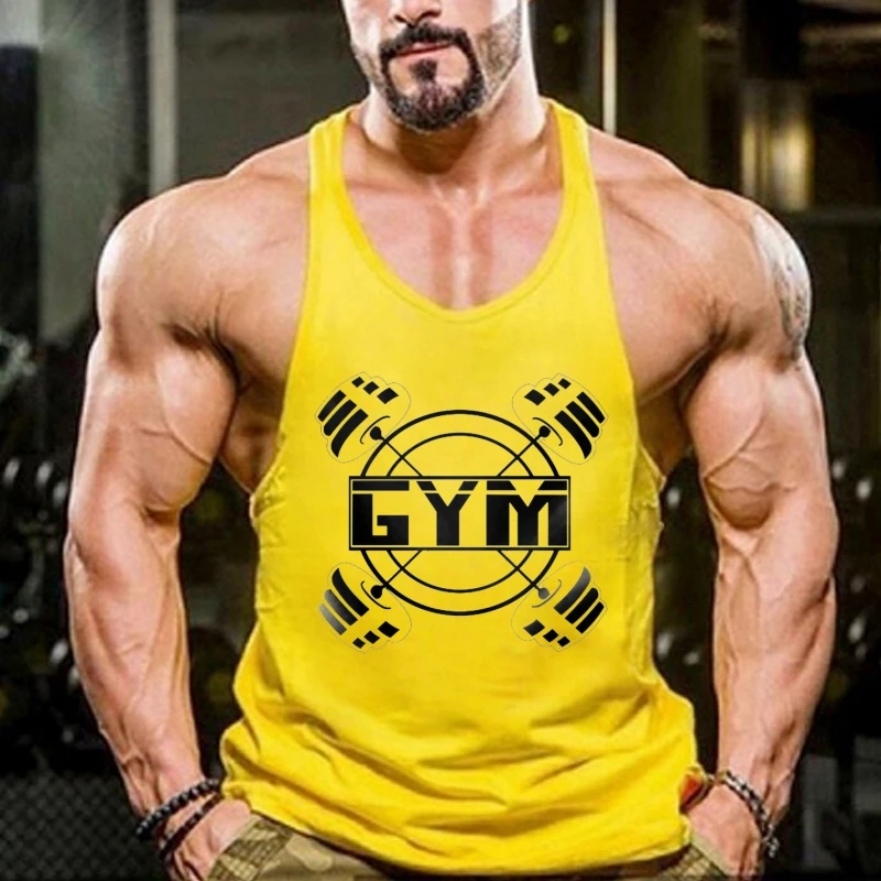 Men's "GYM" Barbell Graphic Loose Thin Straps I-Back Sweat Vest - Cotton Gym Fitness Training, Comfortable Suspenders Fashion
Men's "GYM" Barbell Graphic Loose Thin Straps I-Back Sweat Vest - Cotton Gym Fitness Training, Comfortable Suspenders Fashion