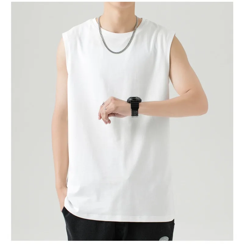 Cotton sleeveless vest men T-shirt solid color slim fit round neck men shirt student T-shirt base shirt running vest T-shirt
Cotton sleeveless vest men T-shirt solid color slim fit round neck men shirt student T-shirt base shirt running vest T-shirt