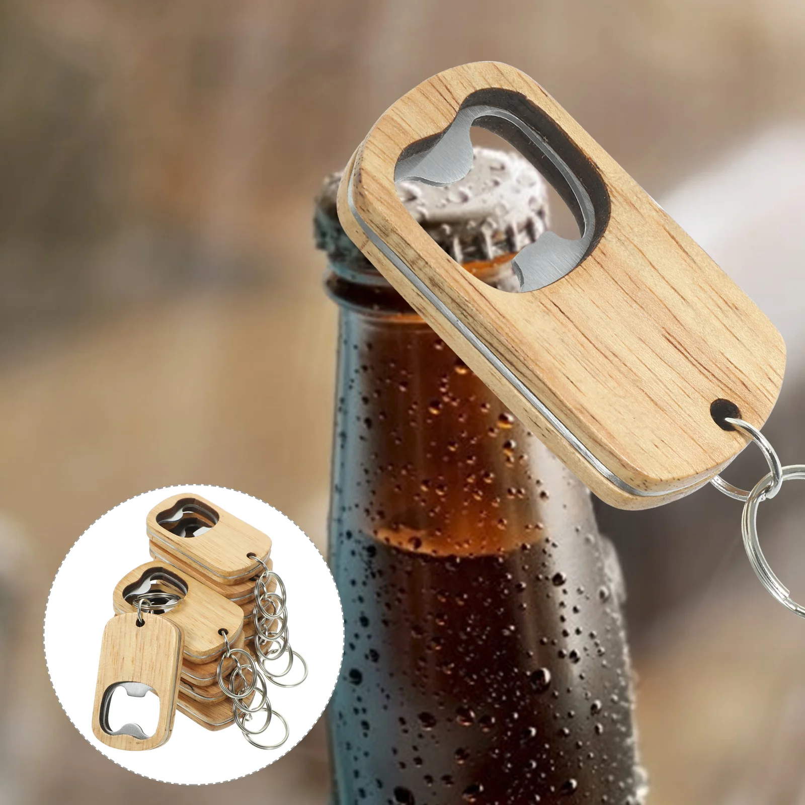 10 Pcs Portable Wooden Keychain Bottle Opener Seltzer Water Small Tools Party Man Mini Cooler
10 Pcs Portable Wooden Keychain Bottle Opener Seltzer Water Small Tools Party Man Mini Cooler