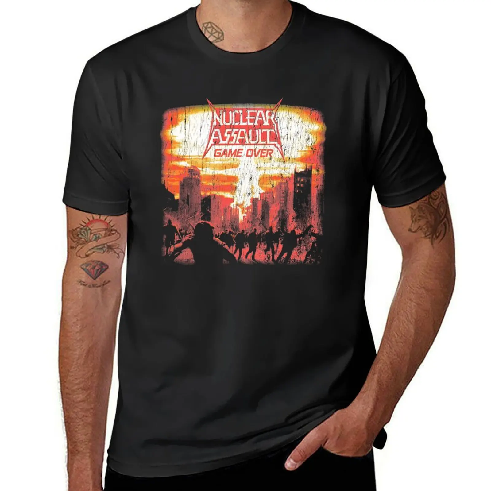 Nuclear Assault Game Over Vintage Distressed T-Shirt new edition quick drying men t shirt
Nuclear Assault Game Over Vintage Distressed T-Shirt new edition quick drying men t shirt