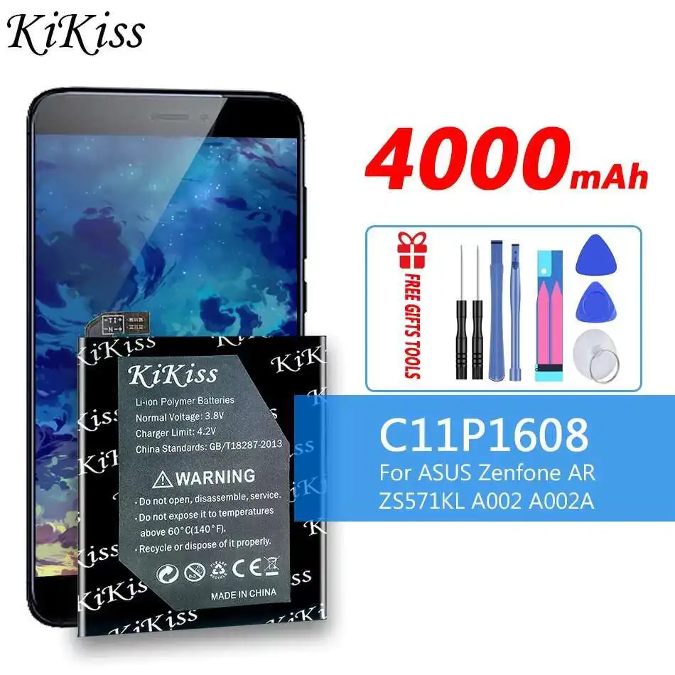 Аккумулятор мобильного телефона для Asus Zenfone AR ZS571KL A002 A002A Замена премиум-класса 4000 мАч C11P1608
Аккумулятор мобильного телефона для Asus Zenfone AR ZS571KL A002 A002A Замена премиум-класса 4000 мАч C11P1608