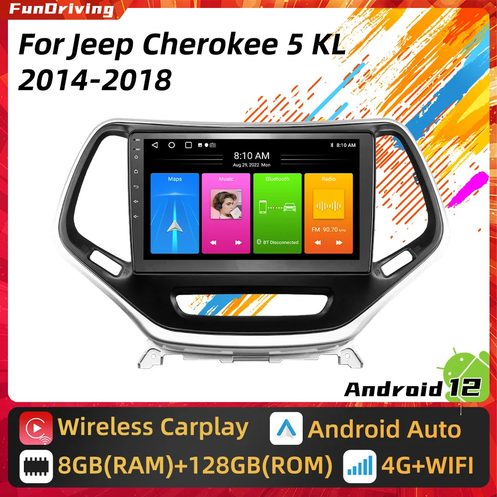 Автомобильный радиоприемник Android 2 Din для Jeep Cherokee 5 KL 2014-2018, мультимедийный плеер, навигация, GPS, авторадио, головное устройство Carplay
Автомобильный радиоприемник Android 2 Din для Jeep Cherokee 5 KL 2014-2018, мультимедийный плеер, навигация, GPS, авторадио, головное устройство Carplay