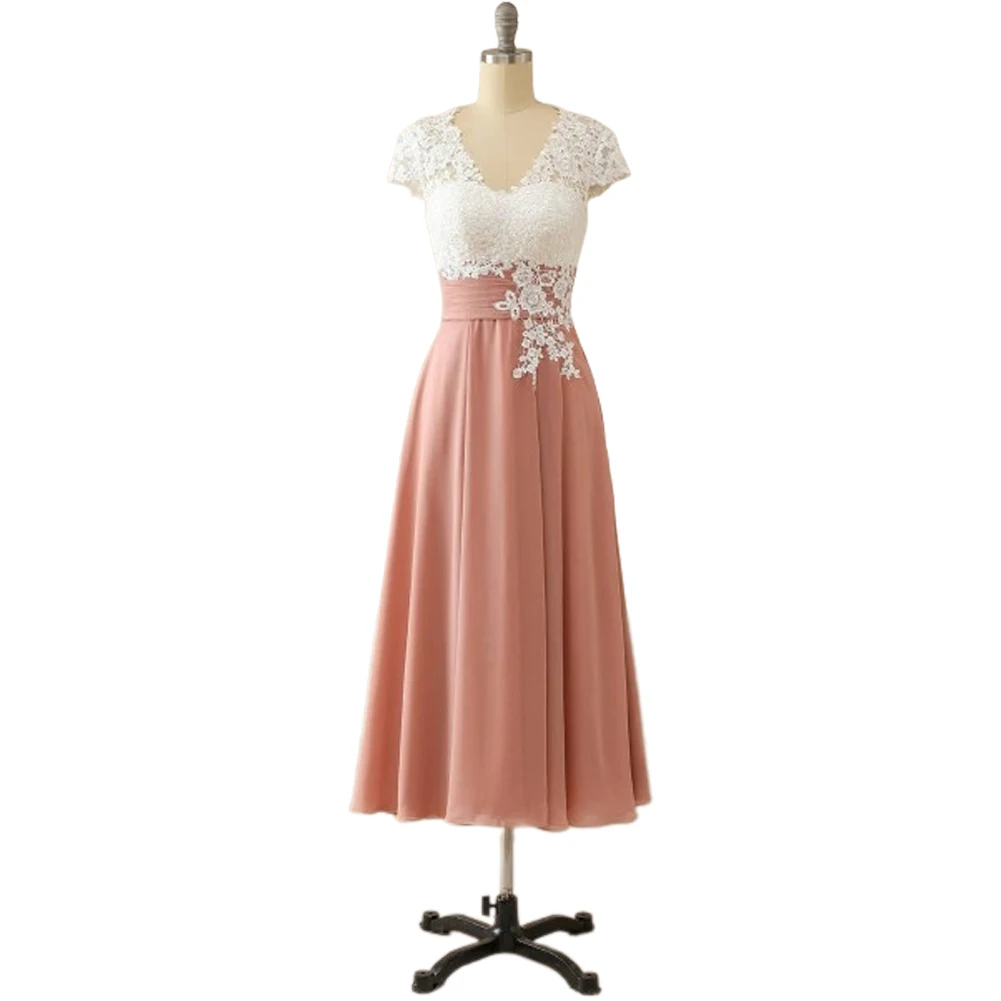 Mother of the Bride Dresses for Weddings 2023 Tea Length Dusty Rose Lace Short Sleeves V-Neck Vestido Elegante Para Madre De La
Mother of the Bride Dresses for Weddings 2023 Tea Length Dusty Rose Lace Short Sleeves V-Neck Vestido Elegante Para Madre De La