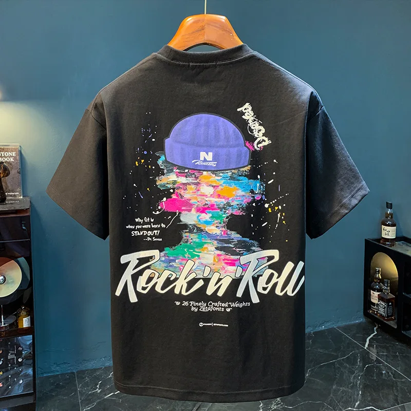 2025 new short sleeved T-shirt for men, elastic, comfortable, breathable, trendy, embroidered printed casual top
2025 new short sleeved T-shirt for men, elastic, comfortable, breathable, trendy, embroidered printed casual top