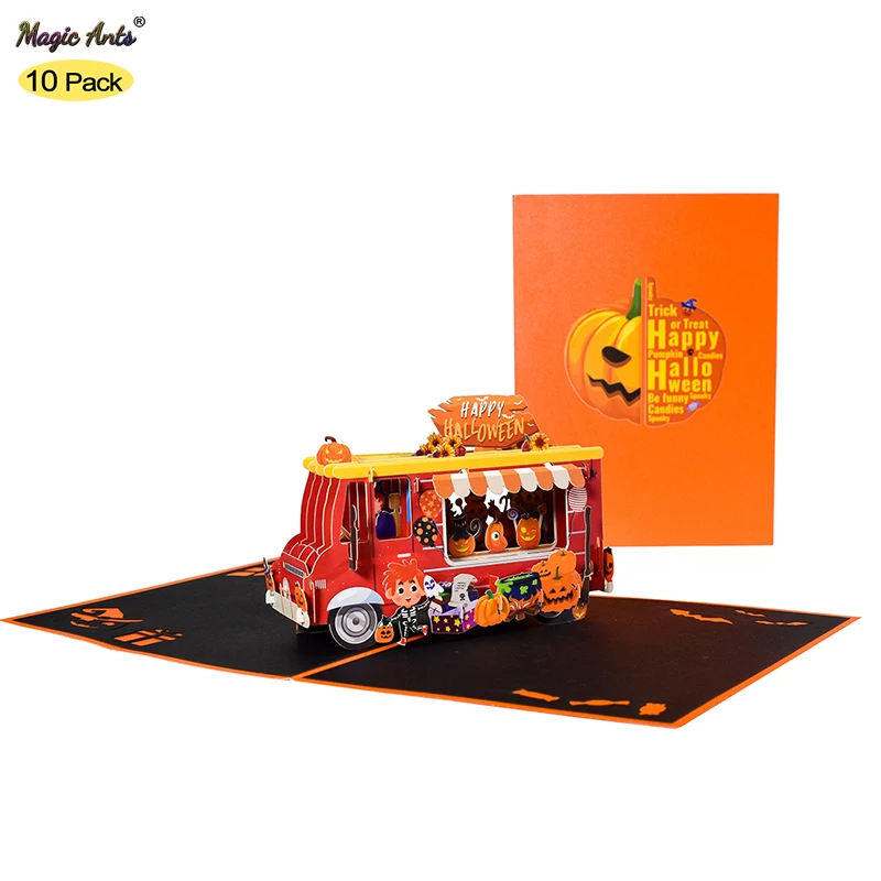 10 Pack Halloween Pop Up Cards Hallowmas Gift Funny Pumpkin Truck Greeting Card Handmade
10 Pack Halloween Pop Up Cards Hallowmas Gift Funny Pumpkin Truck Greeting Card Handmade
