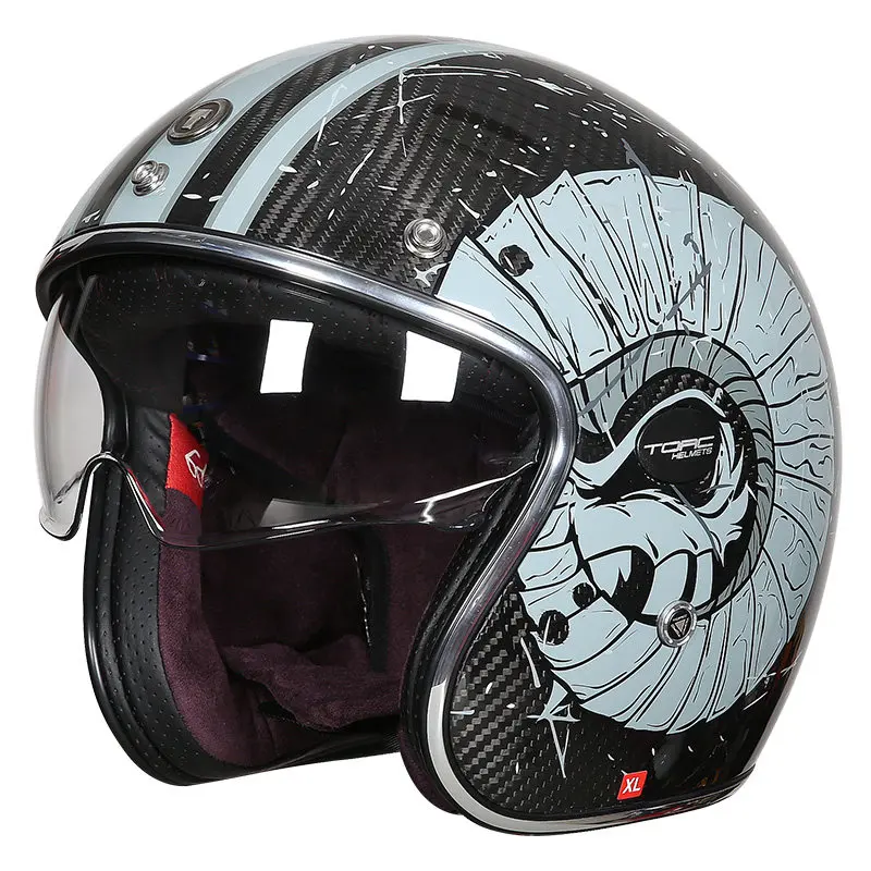 TORC Carbon Fiber Retro Helmet for Men Women Four‑Season 3/4 Half Helmet for Cruiser Motorcycles Plus Sizes Available
TORC Carbon Fiber Retro Helmet for Men Women Four‑Season 3/4 Half Helmet for Cruiser Motorcycles Plus Sizes Available