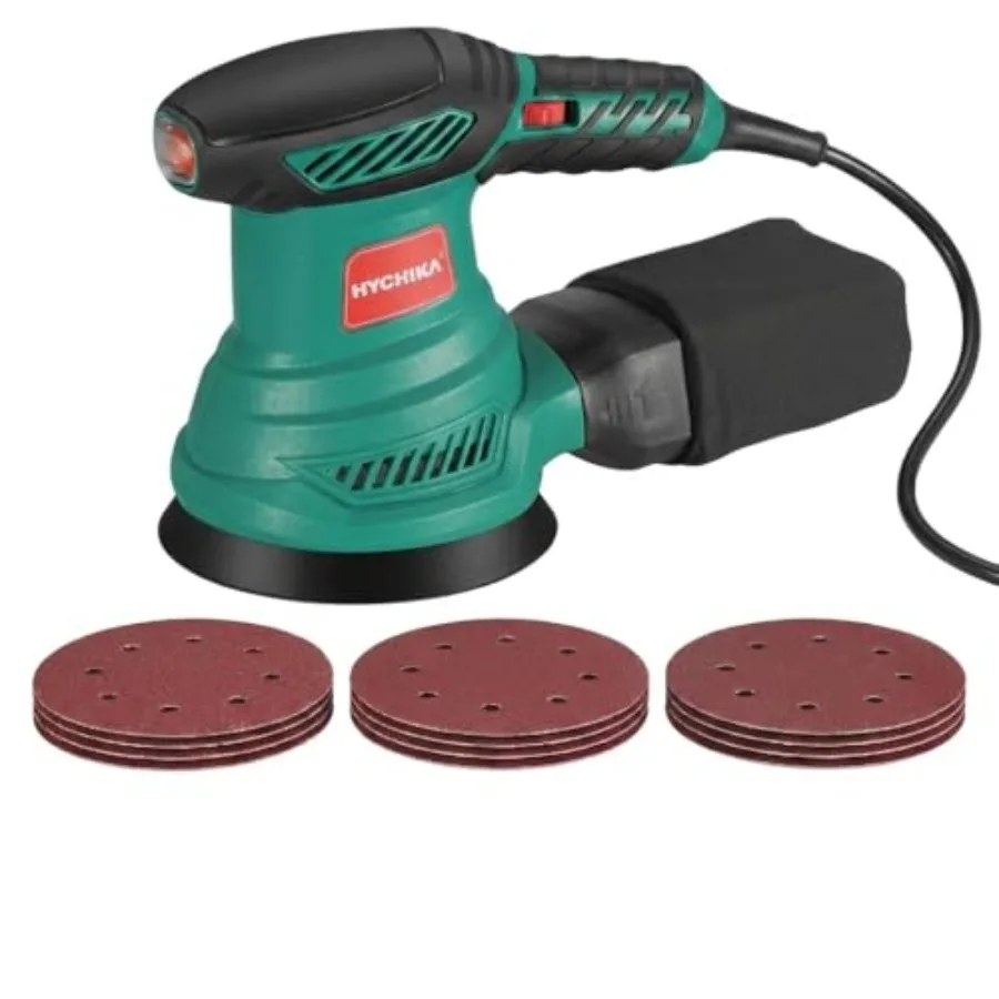 HYCHIKA 5-Inch Random Orbital Sander, 13000RPM Electric Palm Sander with 6 Variable Speeds, Powerful Motor, 12PCS Sandpapers an
HYCHIKA 5-Inch Random Orbital Sander, 13000RPM Electric Palm Sander with 6 Variable Speeds, Powerful Motor, 12PCS Sandpapers an