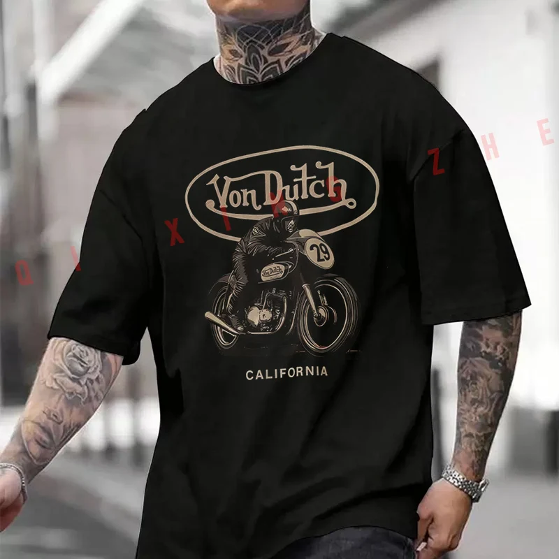Vintage Motorcycle California Theme Men's T-Shirt Moto Casual High Quality Cotton Round Neck Short Sleeved Tops
Vintage Motorcycle California Theme Men's T-Shirt Moto Casual High Quality Cotton Round Neck Short Sleeved Tops