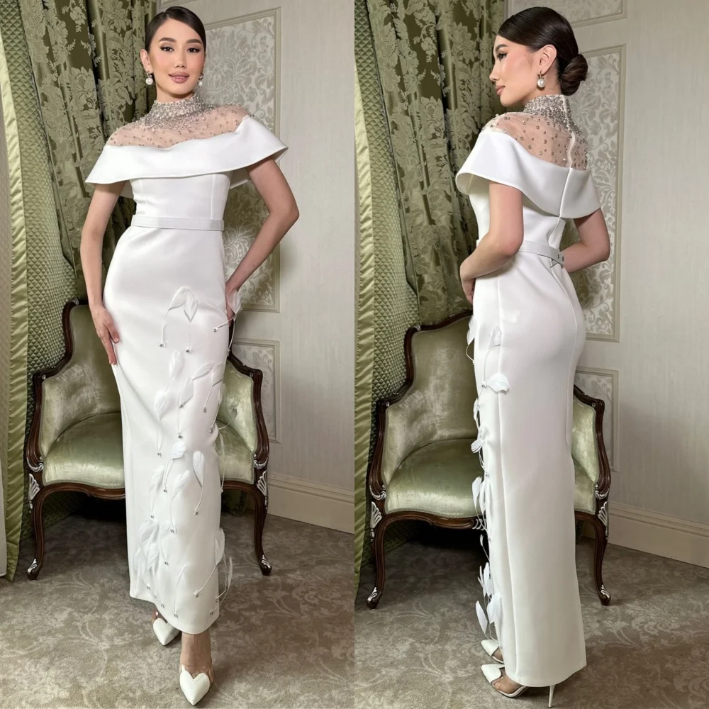Customized Classic Exquisite Charmeuse Sequined Feather Straight High Collar Midi Dresses Bespoke Occasion Sexy
Customized Classic Exquisite Charmeuse Sequined Feather Straight High Collar Midi Dresses Bespoke Occasion Sexy