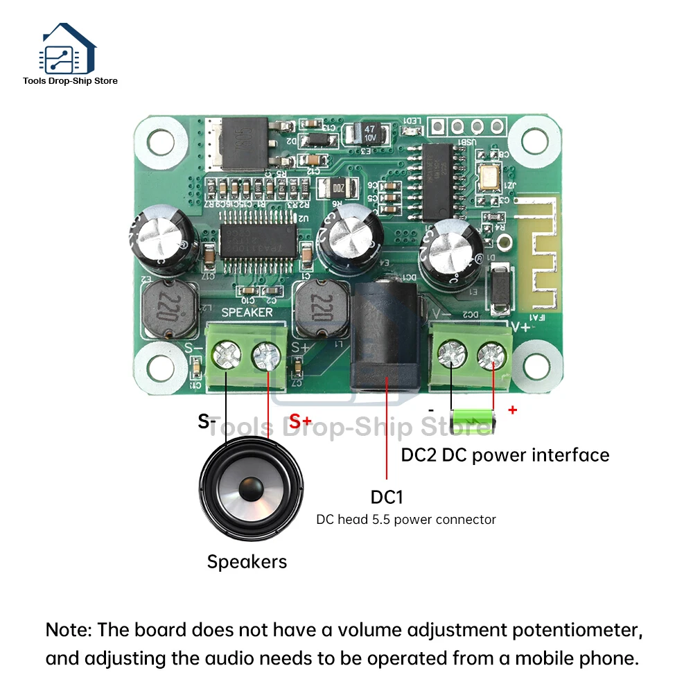 DC 9-25 В TPA3110 Bluetooth 5,4 плата усилителя одноканальный 30 Вт поддерживает TWS двойной стерео аудио усилитель мощности плата
DC 9-25 В TPA3110 Bluetooth 5,4 плата усилителя одноканальный 30 Вт поддерживает TWS двойной стерео аудио усилитель мощности плата