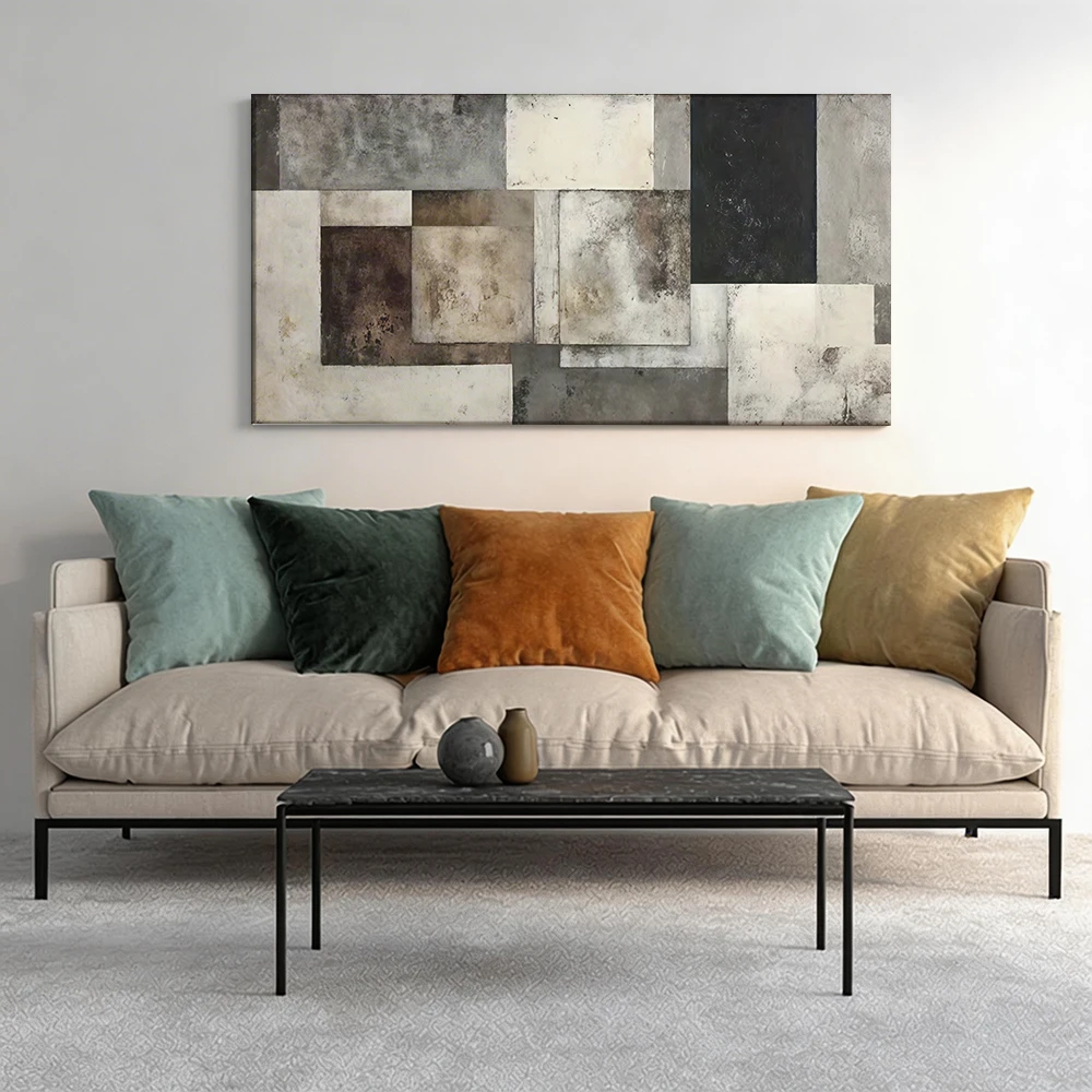 1pcwooden frame canvas decorative painting Wall tiles, neutral tones, textured.Corridor decoration
1pcwooden frame canvas decorative painting Wall tiles, neutral tones, textured.Corridor decoration
