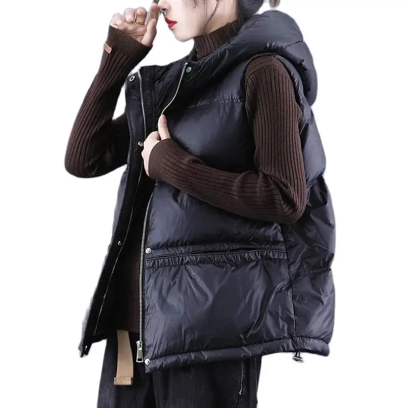 Fashion Hooded Down Cotton Vest Female 2023 New Women's Winter Coat Korean Version Loose Cotton Waistcoat Jacket Parka
Fashion Hooded Down Cotton Vest Female 2023 New Women's Winter Coat Korean Version Loose Cotton Waistcoat Jacket Parka