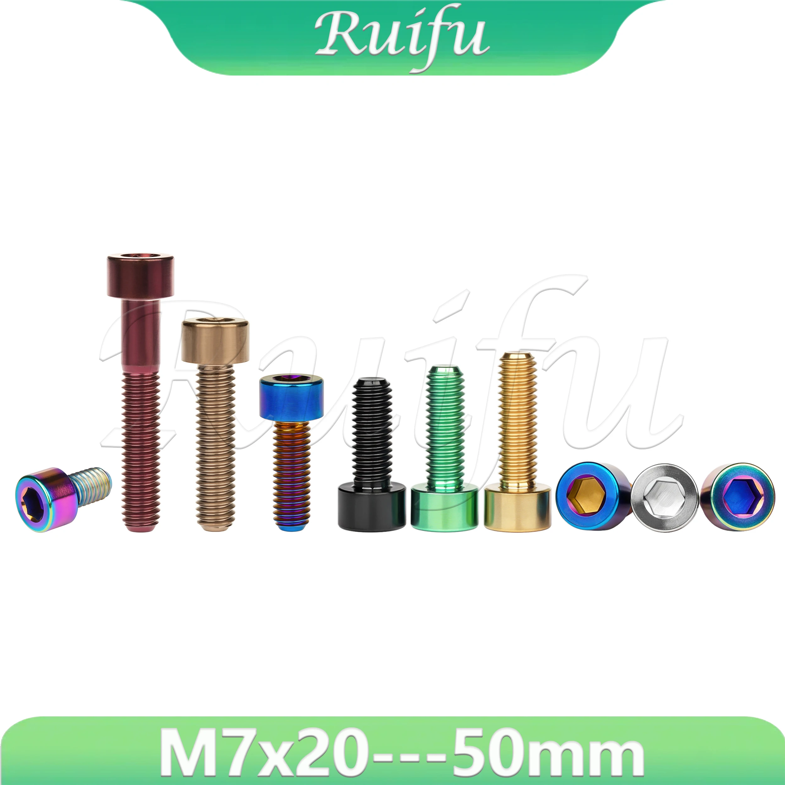 Ruifu Titanium Bolt M7x 20 25 30 32035 40 43 45 50mm Allen Key Socket Head Screw for Bicycle Motorcycle Car
Ruifu Titanium Bolt M7x 20 25 30 32035 40 43 45 50mm Allen Key Socket Head Screw for Bicycle Motorcycle Car