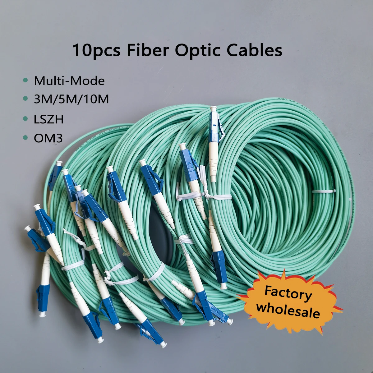 10PCS LC/UPC-LC/UPC OM3 Fiber Optic Patch Cord 3M/5M/10M 2.0mm LSZH Multi-Mode FTTH Jumper Cable
10PCS LC/UPC-LC/UPC OM3 Fiber Optic Patch Cord 3M/5M/10M 2.0mm LSZH Multi-Mode FTTH Jumper Cable