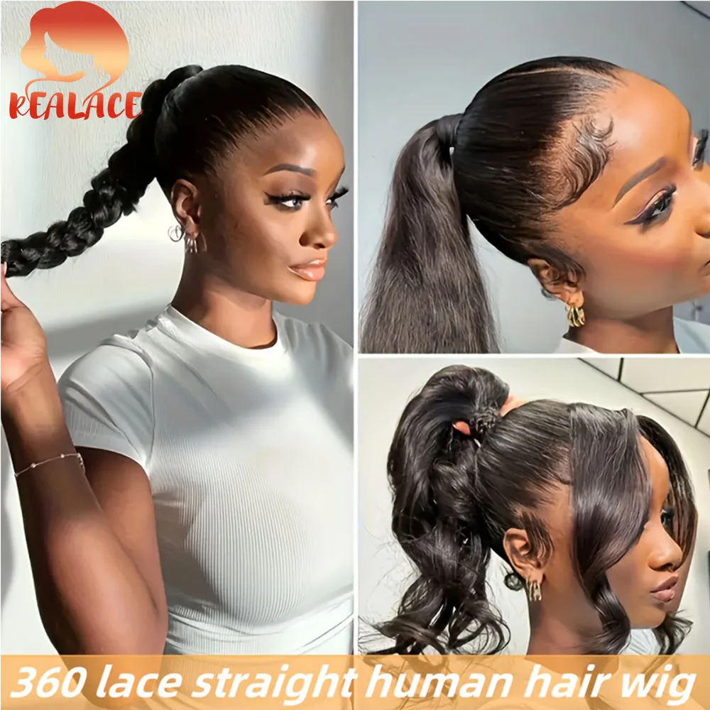 360 Full Lace Frontal Wig Straight Human Hair Wig 1B Pre-Plucked Transparent HD Lace 13x4 13x6 Straight Wigs For Women Choice
360 Full Lace Frontal Wig Straight Human Hair Wig 1B Pre-Plucked Transparent HD Lace 13x4 13x6 Straight Wigs For Women Choice