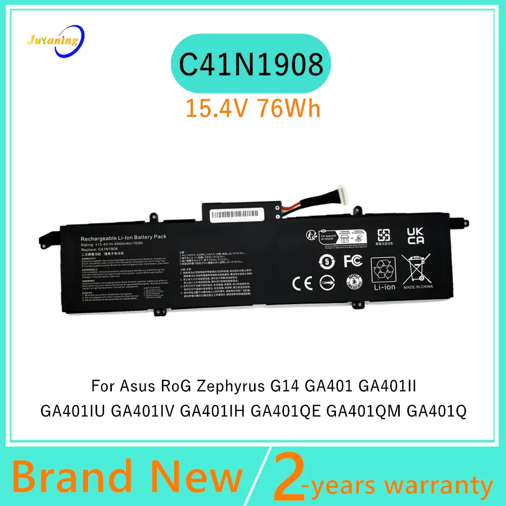 C41N1908 Laptop Battery for Asus ROG Zephyrus G14 GA401II GA401IU GA401IV GA401Q GA401QM C41PQ054 ICP4/59/134
C41N1908 Laptop Battery for Asus ROG Zephyrus G14 GA401II GA401IU GA401IV GA401Q GA401QM C41PQ054 ICP4/59/134