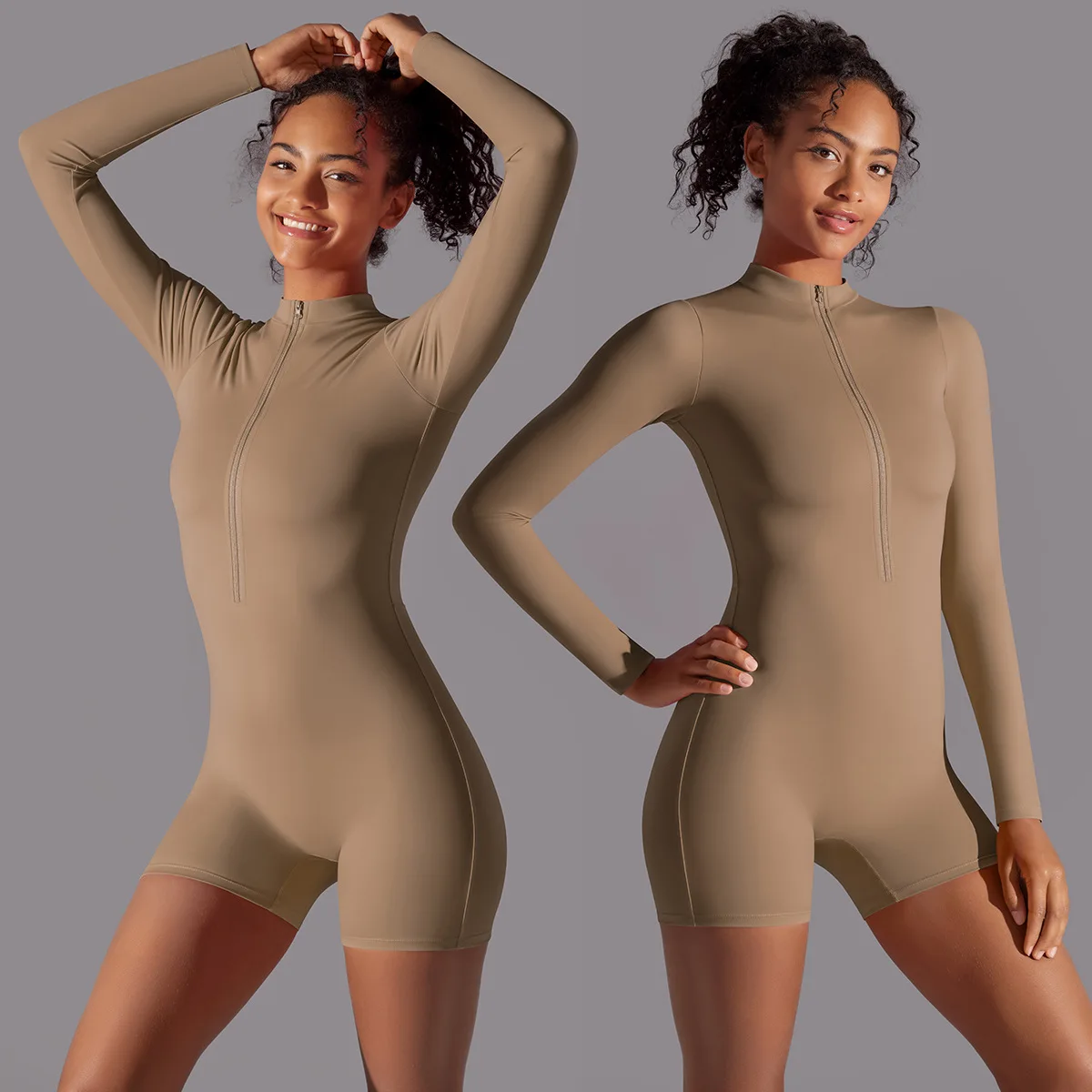 Seamless Yoga Jumpsuits Sports Fitness Hip-lifting Skinny Long-sleeved Zipper Winter Workout Gym shorts Sportswear for Women
Seamless Yoga Jumpsuits Sports Fitness Hip-lifting Skinny Long-sleeved Zipper Winter Workout Gym shorts Sportswear for Women