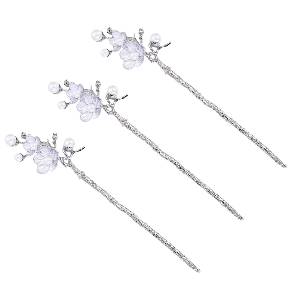 3pcs Plum Blossom Hairpin Zinc Alloy Sticks Pearl Decorative Pins for Wedding Banquet Party Ceremonies Everyday Use Hair
3pcs Plum Blossom Hairpin Zinc Alloy Sticks Pearl Decorative Pins for Wedding Banquet Party Ceremonies Everyday Use Hair
