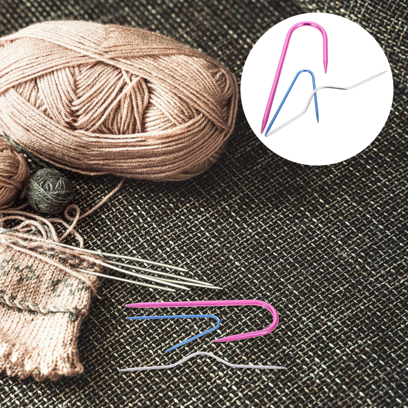 3 Pcs Knitting Tools Cord Fork Manual Cable Needles Accessories Kit Stitch Markers Spiral Design Holders
3 Pcs Knitting Tools Cord Fork Manual Cable Needles Accessories Kit Stitch Markers Spiral Design Holders