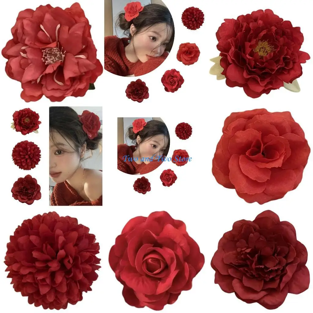 HX6F Eye Catching Rose Hair Accessory Realistic Floral Detail Women's Fashion Hair Decoration For Weddings And Parties
HX6F Eye Catching Rose Hair Accessory Realistic Floral Detail Women's Fashion Hair Decoration For Weddings And Parties