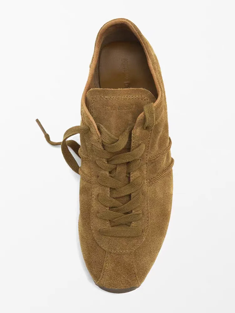 MD Women's Retro Camel Suede Leather Sport Casual Shoes Spring Summer New Style Fashionable Dequan Low Top round Toe Flat Heel
MD Women's Retro Camel Suede Leather Sport Casual Shoes Spring Summer New Style Fashionable Dequan Low Top round Toe Flat Heel