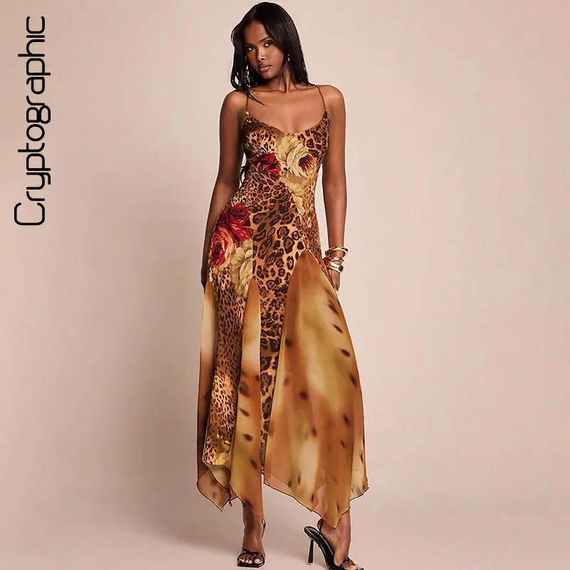 Leopard Mesh Patchwork Midi Dress Spaghetti Strap Backless See Through Sexy Beach Vacation Going Out Summer New
Leopard Mesh Patchwork Midi Dress Spaghetti Strap Backless See Through Sexy Beach Vacation Going Out Summer New