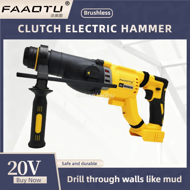 FAAOTU DCH263 Brushless Cordless Hand-held Rotary Hammer 20V Lithium Electric Hammer Impact Drill(no battery
FAAOTU DCH263 Brushless Cordless Hand-held Rotary Hammer 20V Lithium Electric Hammer Impact Drill(no battery