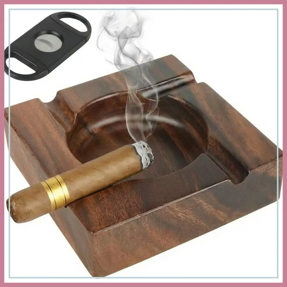 Premium Wooden Cigar Ashtray with Cutter, Large Cigarette Tray, 4 Slot Holder, Outdoor Indoor Home Bar, Gift for Men
Premium Wooden Cigar Ashtray with Cutter, Large Cigarette Tray, 4 Slot Holder, Outdoor Indoor Home Bar, Gift for Men