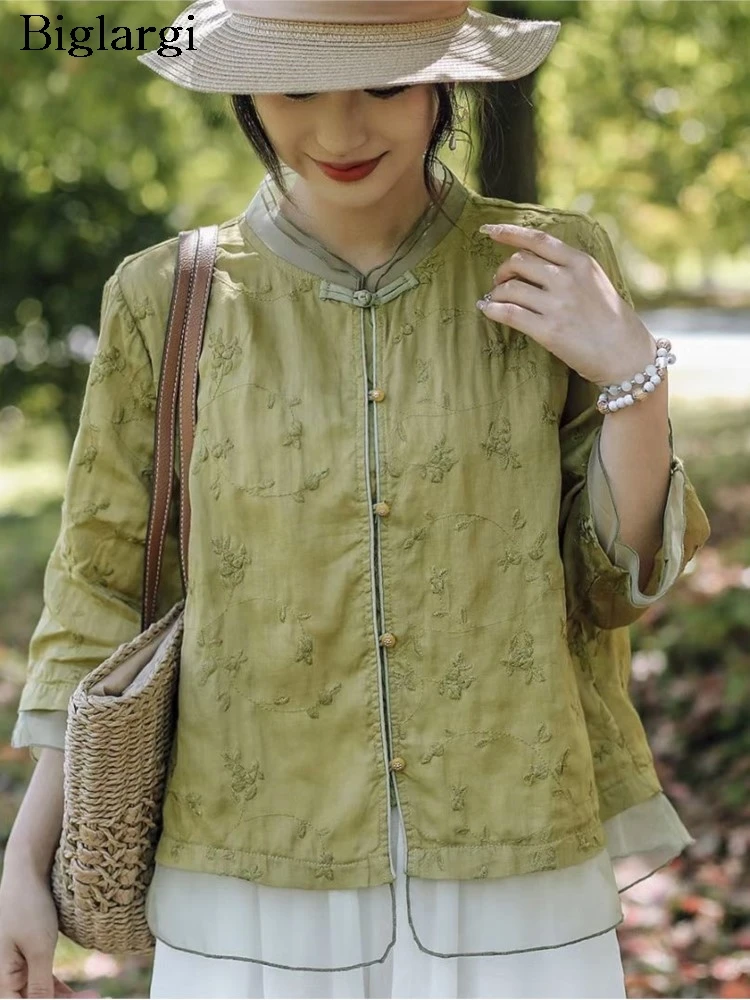 Oversized Spring Summer Shirts Women Floral Embroidery Fashion Patchwork Ladies Blouses Casual Loose Long Sleeve Woman Shirts
Oversized Spring Summer Shirts Women Floral Embroidery Fashion Patchwork Ladies Blouses Casual Loose Long Sleeve Woman Shirts