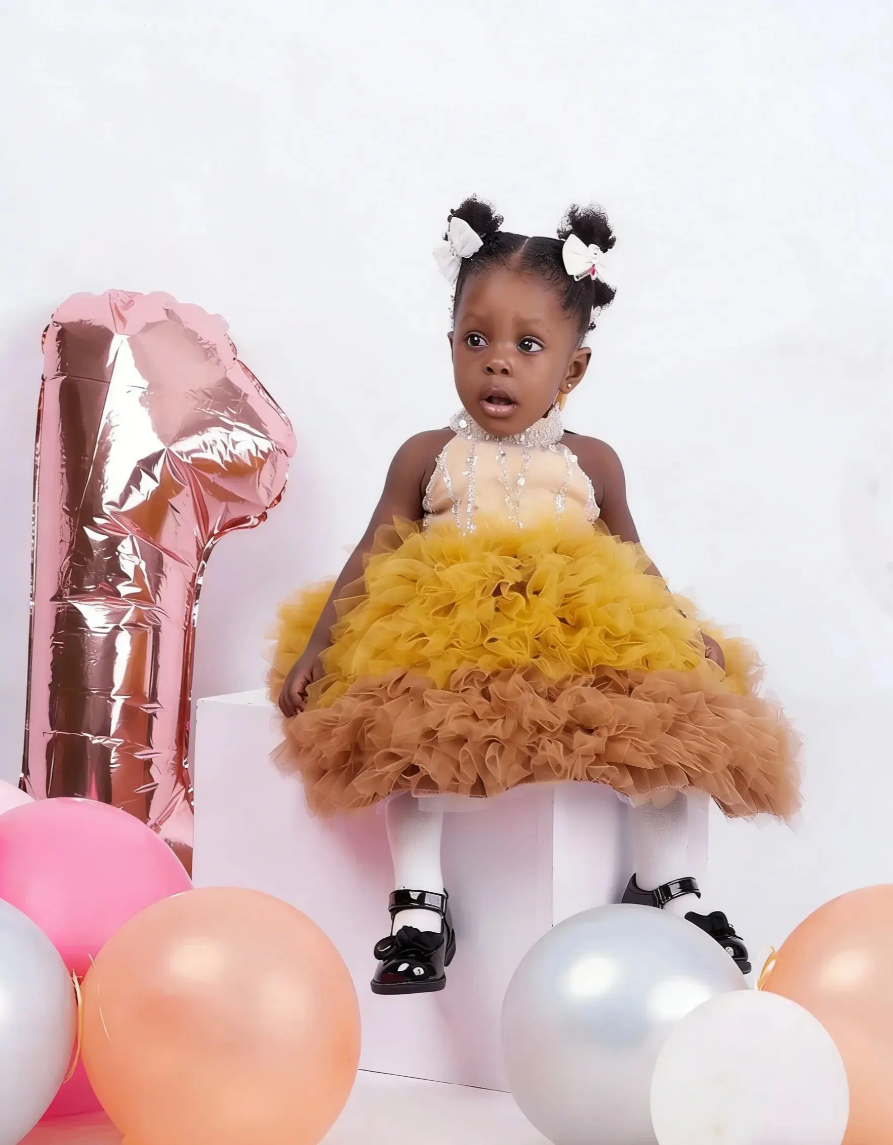 High Neck Baby Girls Birthday Dresses Ruffles Flower Girl Dresses for Wedding Tea Lenght First Communion Gowns Customized
High Neck Baby Girls Birthday Dresses Ruffles Flower Girl Dresses for Wedding Tea Lenght First Communion Gowns Customized