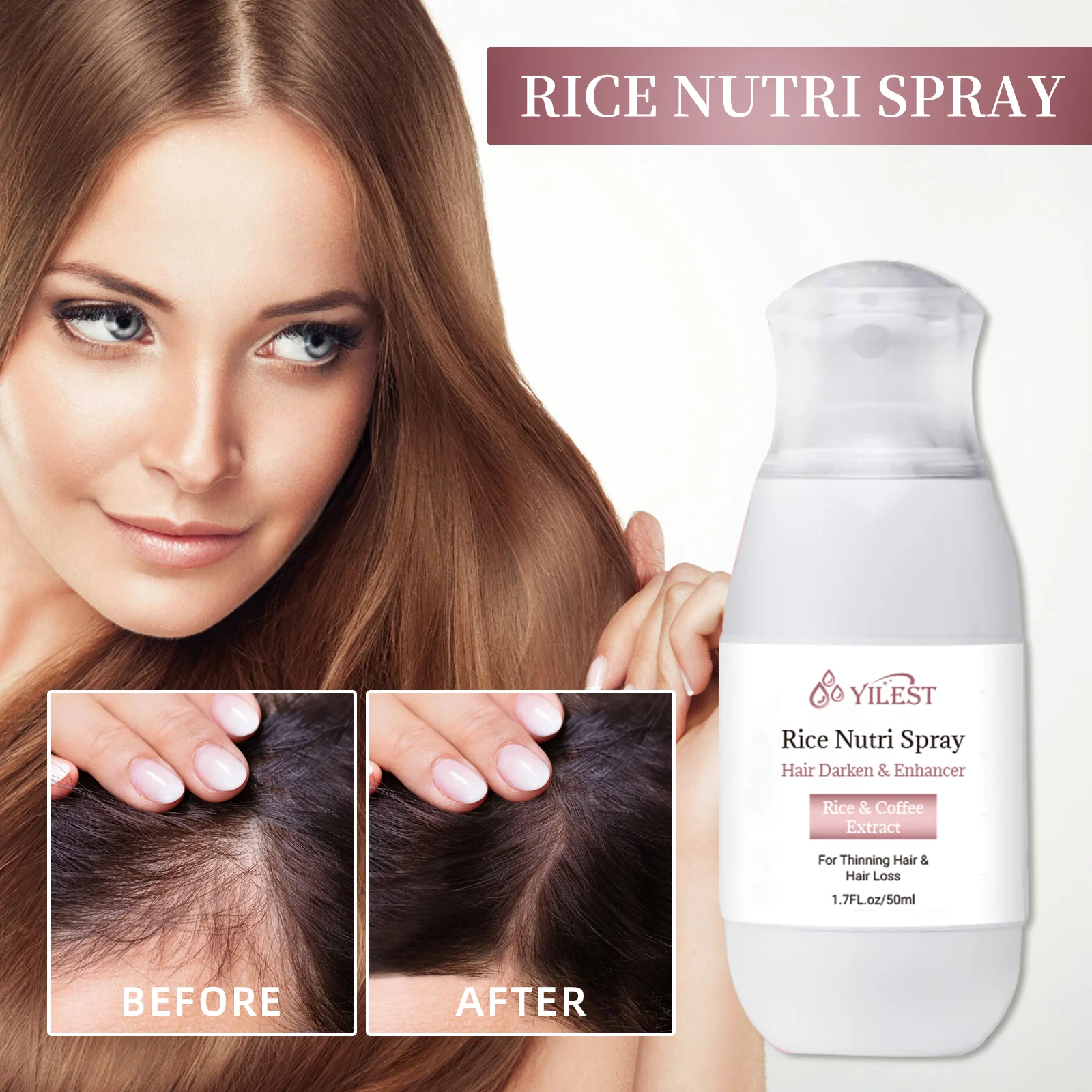 New effective hair growth essential spray 50ml Anti-hair loss Promote hair growth Restored damaged hair effective in repair
New effective hair growth essential spray 50ml Anti-hair loss Promote hair growth Restored damaged hair effective in repair