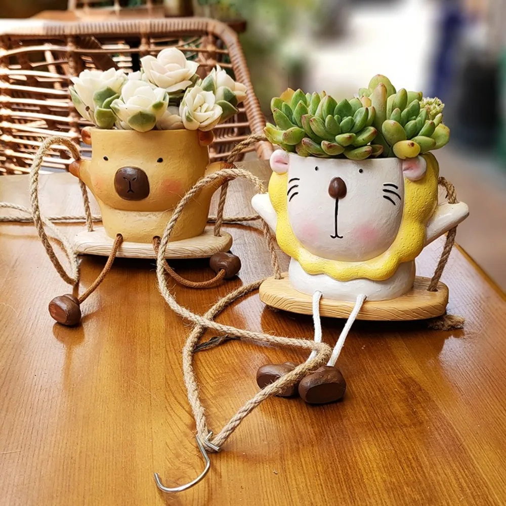 Durable Rustic Style Swing Hanging Basket Bohemian Resin Crafts Succulent Pot Wall Mounted Unique Planter Stand Fairy Garden
Durable Rustic Style Swing Hanging Basket Bohemian Resin Crafts Succulent Pot Wall Mounted Unique Planter Stand Fairy Garden