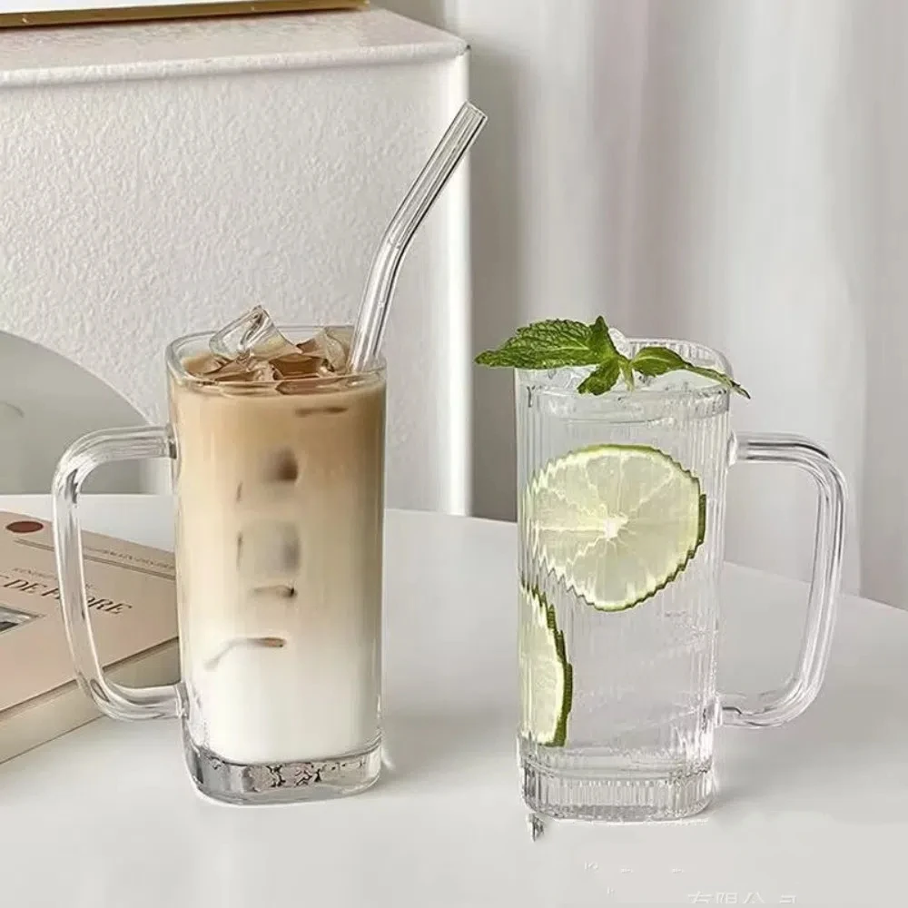 Stylish Square Transparent Glass Cup Heat Resistant With Lid and Straw Juice Glass INS Style Coffee Cup Home Bar
Stylish Square Transparent Glass Cup Heat Resistant With Lid and Straw Juice Glass INS Style Coffee Cup Home Bar
