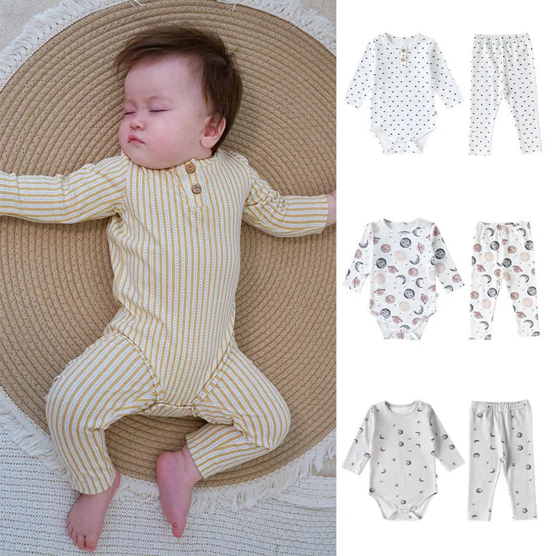 UNITIM Autumn Kids Baby Boy 2PCS Cartoon Printed 100% Cotton Toddler Boys Rompers Homewear+newborn Boy Pant Pajamas Outfit
UNITIM Autumn Kids Baby Boy 2PCS Cartoon Printed 100% Cotton Toddler Boys Rompers Homewear+newborn Boy Pant Pajamas Outfit