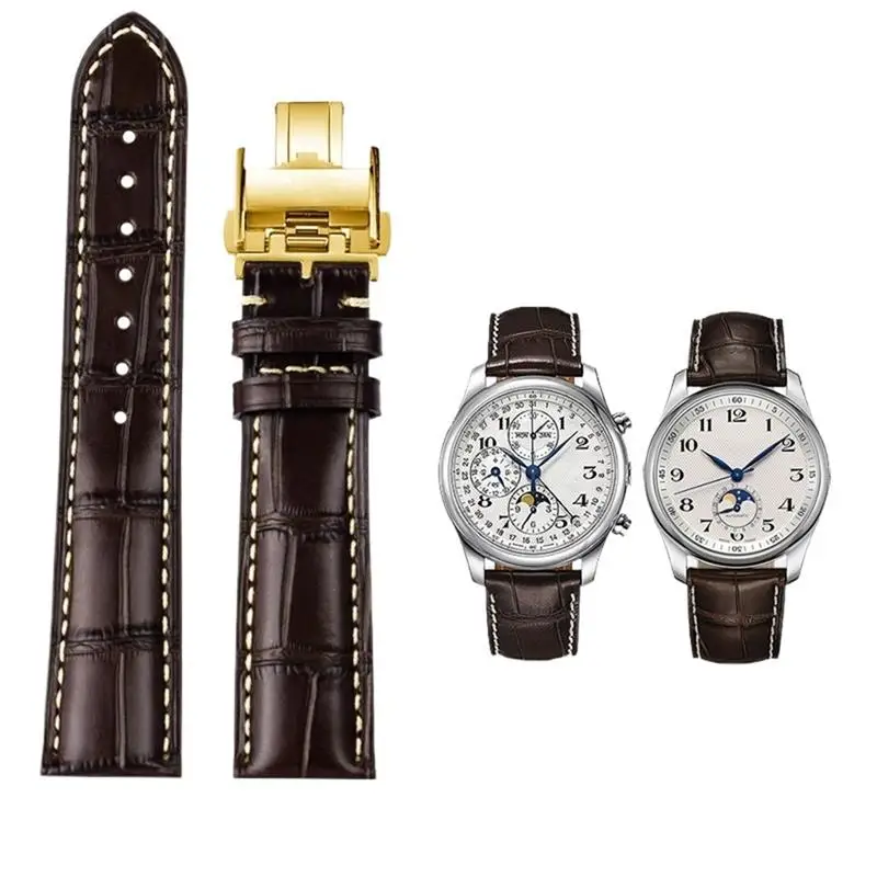 PCAVO 19 20 21mm Wristband For Longines Masters Collection L3 L4 L2.628/L2.673 Watch Strap Cowhide Leather Butterfly Buckle
PCAVO 19 20 21mm Wristband For Longines Masters Collection L3 L4 L2.628/L2.673 Watch Strap Cowhide Leather Butterfly Buckle