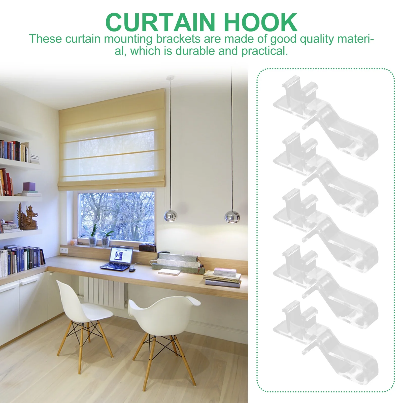 5Pcs Home Curtain Part Hooks Plastic Transparent Decorative Hooks Hidden Design Curtain Sealing Plate Accessories 
5Pcs Home Curtain Part Hooks Plastic Transparent Decorative Hooks Hidden Design Curtain Sealing Plate Accessories