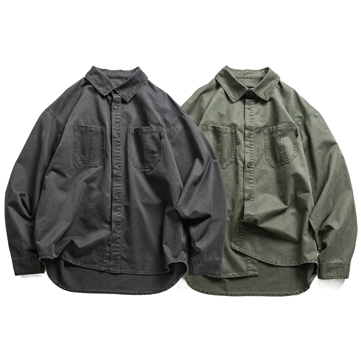 Retro Japanese Sle Amekajie Waed Work irt Loose Long Sve Casual Outerwear for Men And Women Couple's Leisure Coat
Retro Japanese Sle Amekajie Waed Work irt Loose Long Sve Casual Outerwear for Men And Women Couple's Leisure Coat