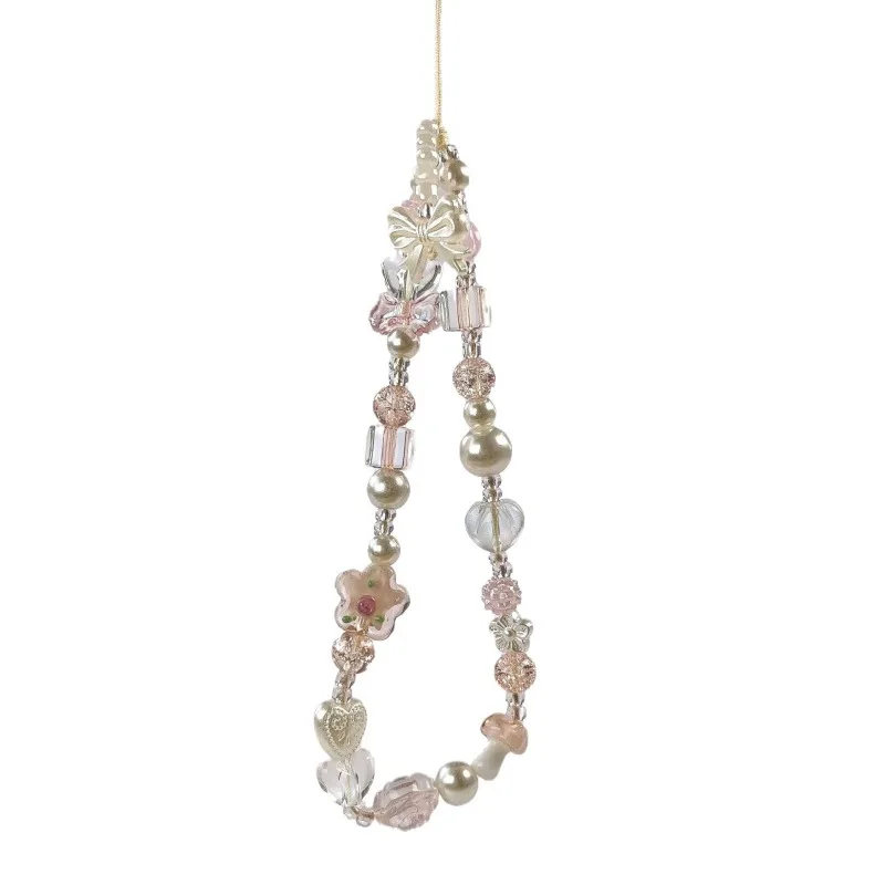 DIY Handmade Bead Phone Chain with Glass Flower Beads Phone Case Pendant CCD Camera Decoration Pendant Artificial Pearl Ornament
DIY Handmade Bead Phone Chain with Glass Flower Beads Phone Case Pendant CCD Camera Decoration Pendant Artificial Pearl Ornament