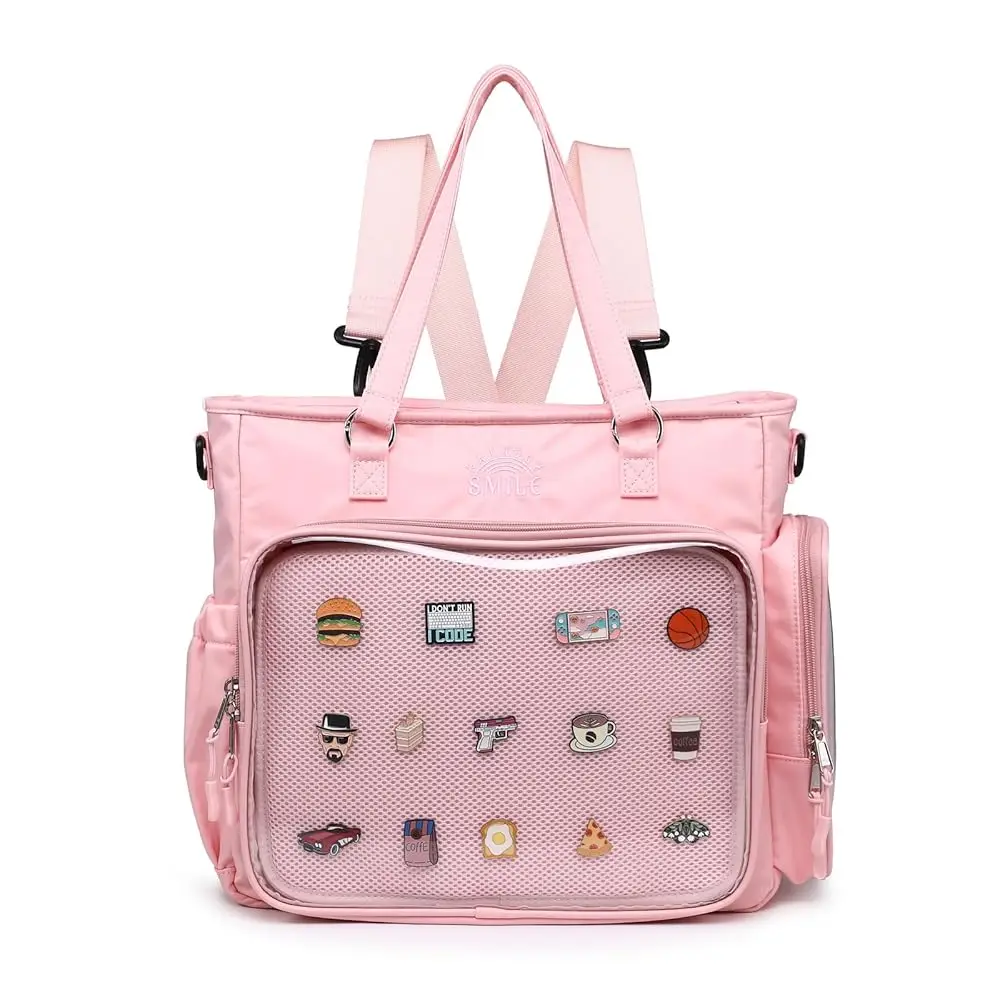 Free ShippingBadge Ita Bag for Anime Fans - Crossbody, Shoulder & Backpack, Nylon Tote Bag with Clear Window for Pin Display
Free ShippingBadge Ita Bag for Anime Fans - Crossbody, Shoulder & Backpack, Nylon Tote Bag with Clear Window for Pin Display