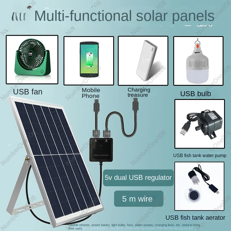 Multifunctional Solar Panel USB Portable Battery for Mobile Photovoltaic Panel 5V Fast Charging Outdoor Fish Tank Aerating
Multifunctional Solar Panel USB Portable Battery for Mobile Photovoltaic Panel 5V Fast Charging Outdoor Fish Tank Aerating