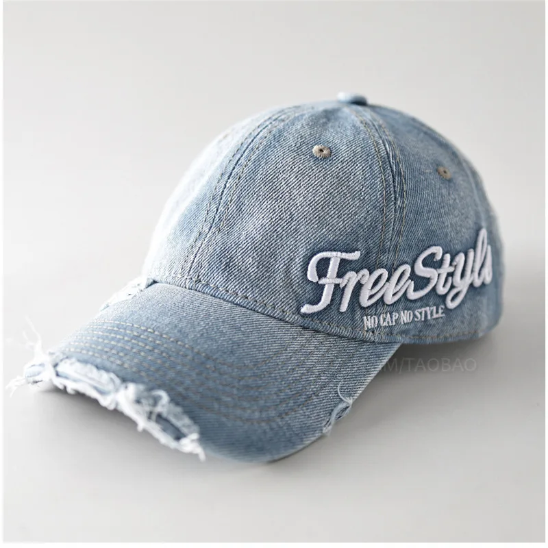 Vintage Washed cotton Denim unisex Baseball Cap with Freestyle Embroidery Distressed Unstructured Dad Hat for Casual Streetwear
Vintage Washed cotton Denim unisex Baseball Cap with Freestyle Embroidery Distressed Unstructured Dad Hat for Casual Streetwear