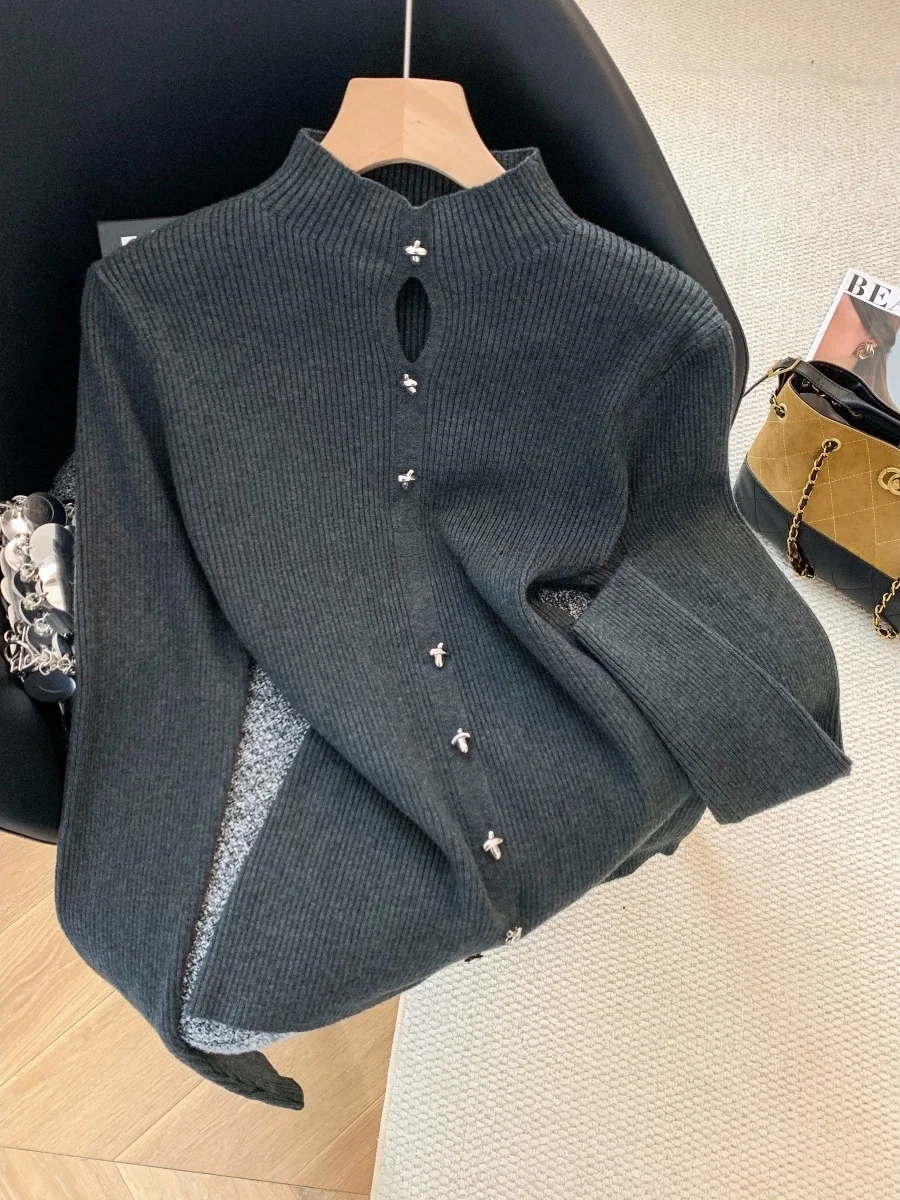 Женский длинный вязаный свитер Pure Desire с высоким воротником, ажурный, облегающий, осенне-зимний, новая модная базовая модель...
Женский длинный вязаный свитер Pure Desire с высоким воротником, ажурный, облегающий, осенне-зимний, новая модная базовая модель...