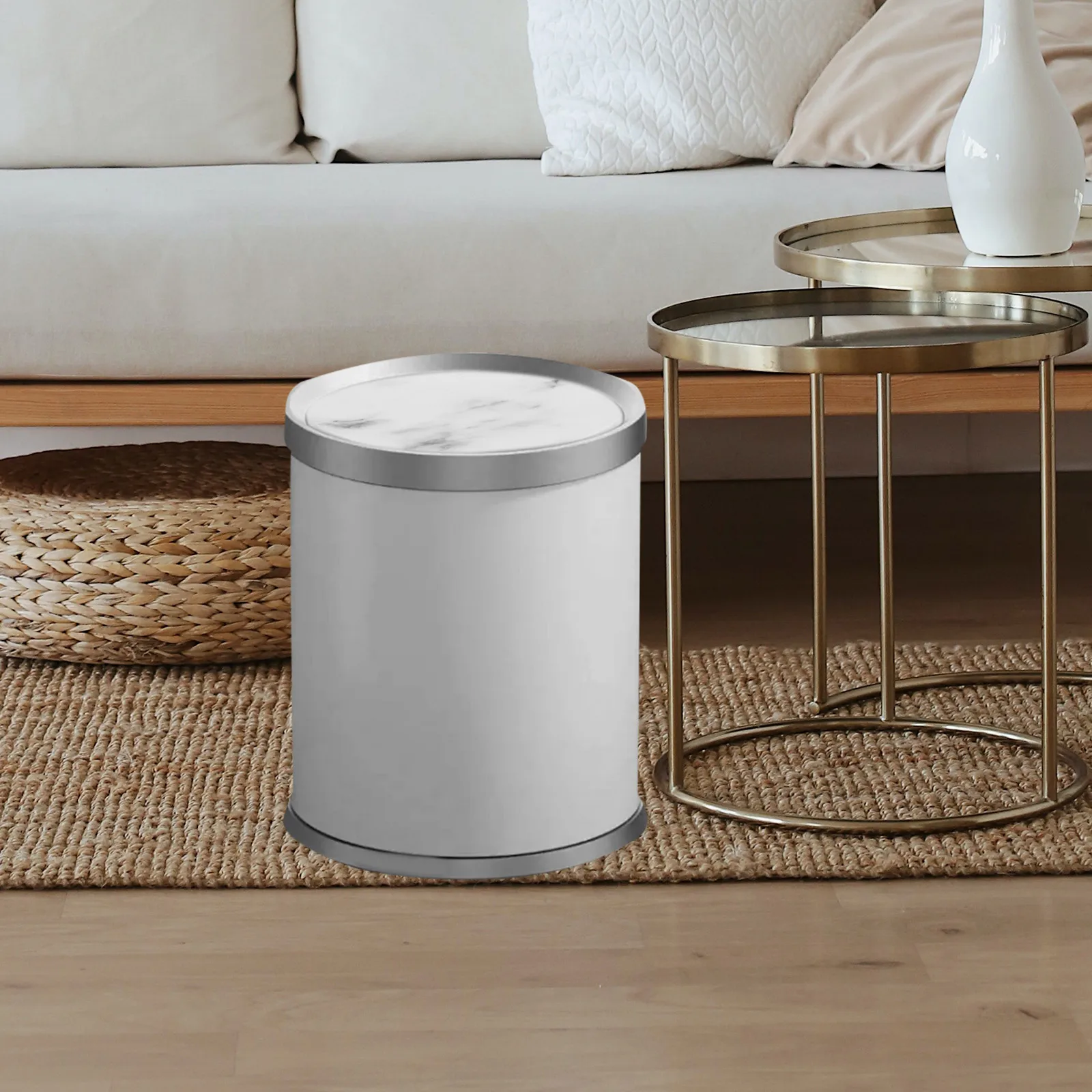 Faux Trash Can Lid Replacement Swing Top Garbage Bin Cover Trash Can Swing Flap Lid Kitchen Home Waste Basket Protector
Faux Trash Can Lid Replacement Swing Top Garbage Bin Cover Trash Can Swing Flap Lid Kitchen Home Waste Basket Protector