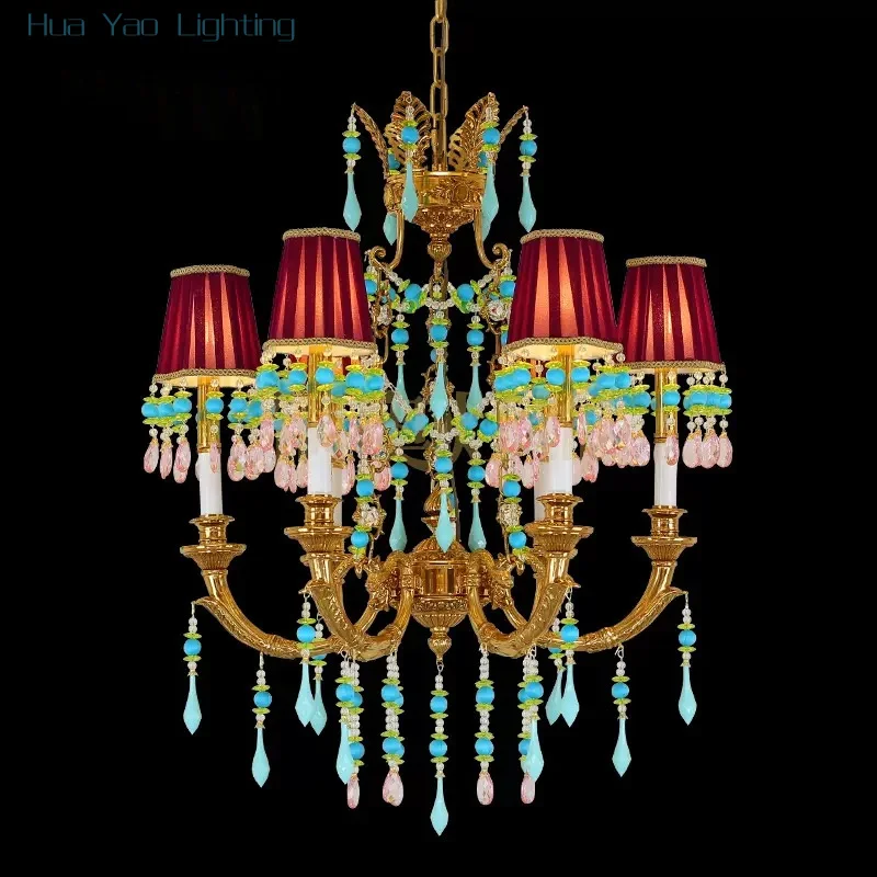French Crystal Chandelier European Luxury Elegant Bedroom Cozy and Romantic Lamps 
French Crystal Chandelier European Luxury Elegant Bedroom Cozy and Romantic Lamps