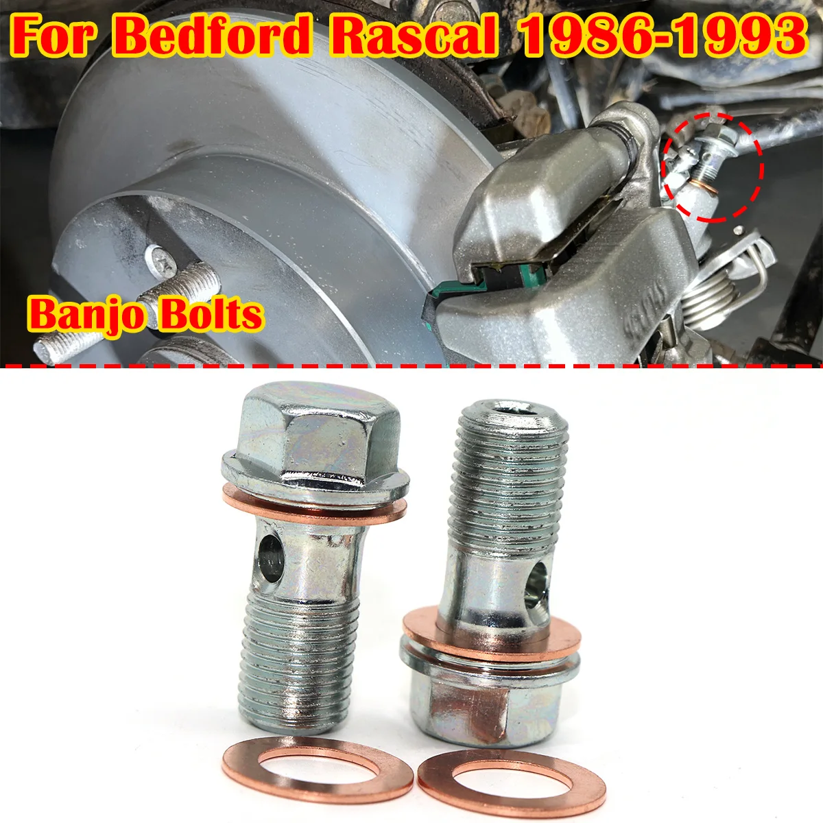 Front Left Right Caliper Hose Lines Banjo Fittings Bolts For Bedford Rascal 1986-1993 Copper Sealing Crush Washers Repair Kit
Front Left Right Caliper Hose Lines Banjo Fittings Bolts For Bedford Rascal 1986-1993 Copper Sealing Crush Washers Repair Kit
