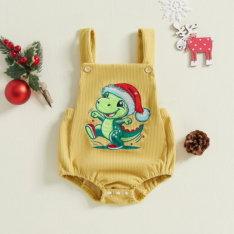 Suefunskry Baby Boys Girls Christmas Overalls Sleeveless Square Neck Dinosaur Embroidery Rompers Toddler Outfit
Suefunskry Baby Boys Girls Christmas Overalls Sleeveless Square Neck Dinosaur Embroidery Rompers Toddler Outfit
