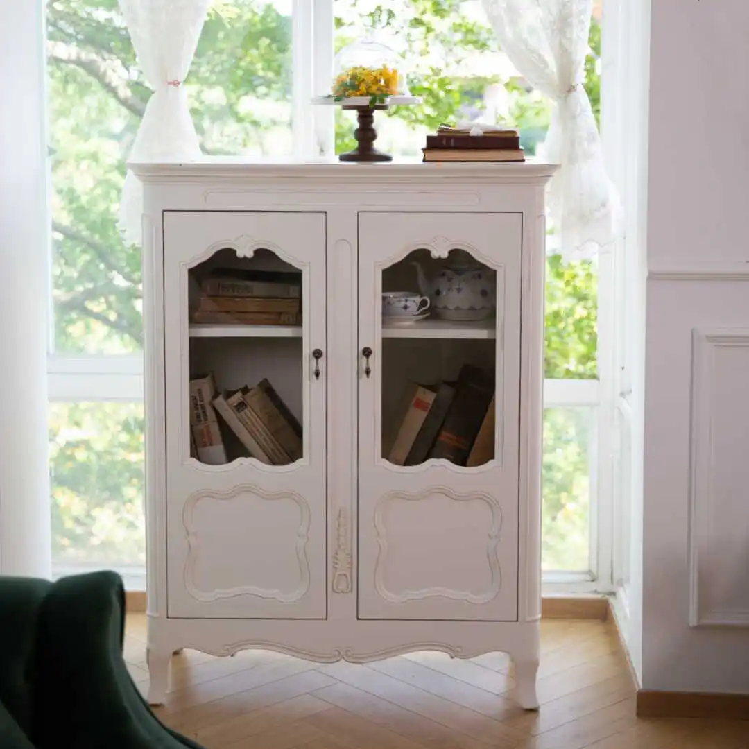 French retro imitation old glass door solid wood dining side cabinet tea cabinet wine cabinet entrance decoration living room
French retro imitation old glass door solid wood dining side cabinet tea cabinet wine cabinet entrance decoration living room