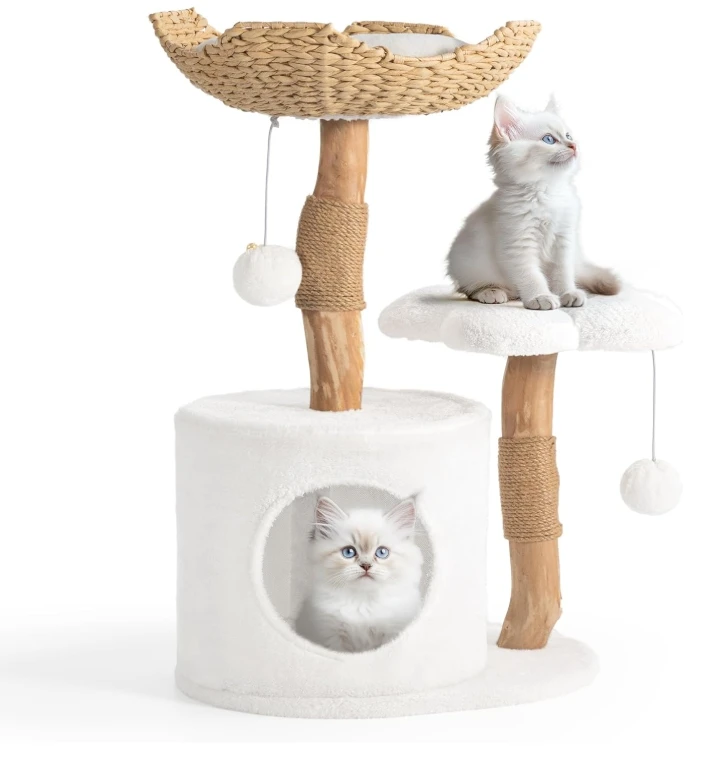 Modern Luxury Cat Tree Tower Aesthetic Wood Furniture with Flower Platforms for Large Cats Cat Condo Scratching Posts
Modern Luxury Cat Tree Tower Aesthetic Wood Furniture with Flower Platforms for Large Cats Cat Condo Scratching Posts