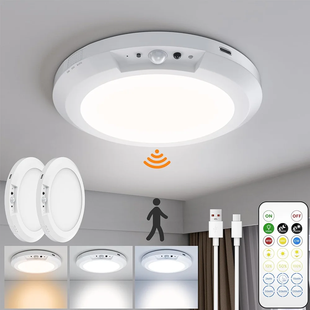 Motion Sensor Ceiling Light USB Type-C Rechargeable Magnetic Lamp Wireless Wall Lamp Remote LED Night Light For Kitchen Coatroom
Motion Sensor Ceiling Light USB Type-C Rechargeable Magnetic Lamp Wireless Wall Lamp Remote LED Night Light For Kitchen Coatroom