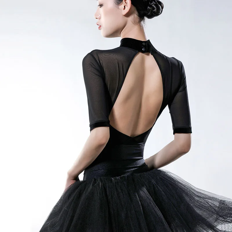 Ballet Dance Leotards Women Half sleeve High collar Gymnastics Dancing Costume Adult Ballerina Dancewear Ballet Leotard
Ballet Dance Leotards Women Half sleeve High collar Gymnastics Dancing Costume Adult Ballerina Dancewear Ballet Leotard